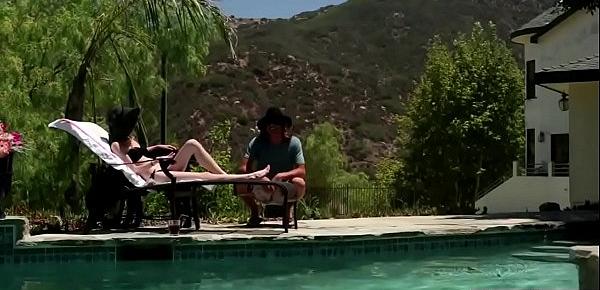  Classy stepdaughter cockriding before spoon